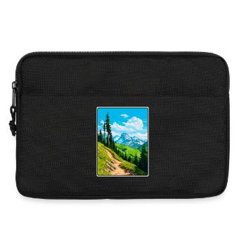Affiche de voyage Piz Badile Suisse Paysage urbain WPA - Sacoche pour ordinateur portable 13 pouces - noir - Devant