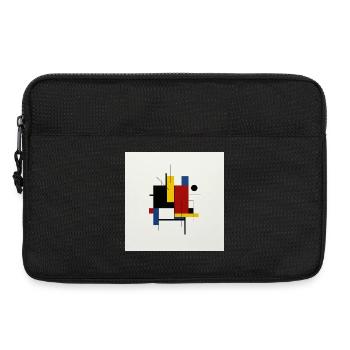 Colorful Geometric Abstract Composition - Laptop bag 13" - black - Front