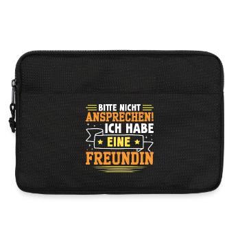 Malle BITTE NICHT ANSPRECHEN Lustiges - Laptoptasche 13" - Schwarz - Vorne