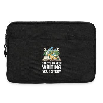 Inspirational Nature Writing Motif - Laptop bag 13" - black - Front