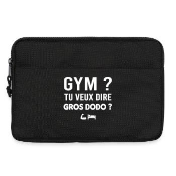 T shirt Humour GYM Gros Dodo - Sacoche pour ordinateur portable 13 pouces - noir - Devant