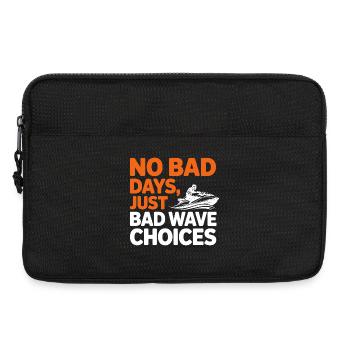 Funny Jetski Bad Wave Choices  - Laptop bag 13" - black - Front