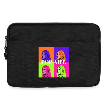 Pop Art Woman Portrait in Pastel Colors - Laptop bag 13" - black - Front