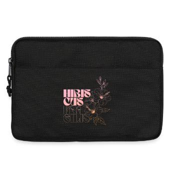 Hibiskus Blumen Linie Art Design - Laptoptasche 13" - Schwarz - Vorne