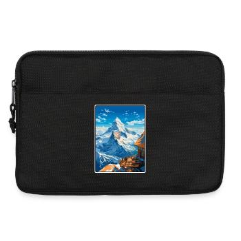 Piz Gloria Schweiz Reiseplakat Cityscape WPA - Laptoptasche 13" - Schwarz - Vorne