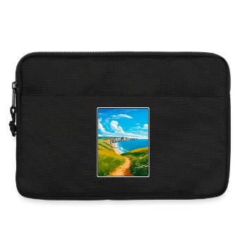Pembrokeshire Wales Reiseplakat Stadtbild WPA - Laptoptasche 13" - Schwarz - Vorne