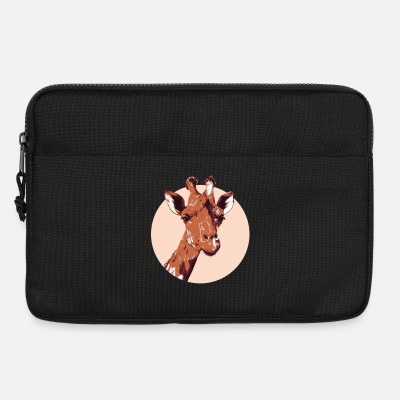 Modern Illustrative Giraffe Design - Laptoptasche 13" - Schwarz