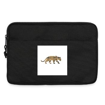 VisionWear Panther Plaid – Conception de motifs de luxe - Sacoche pour ordinateur portable 13 pouces - noir - Devant