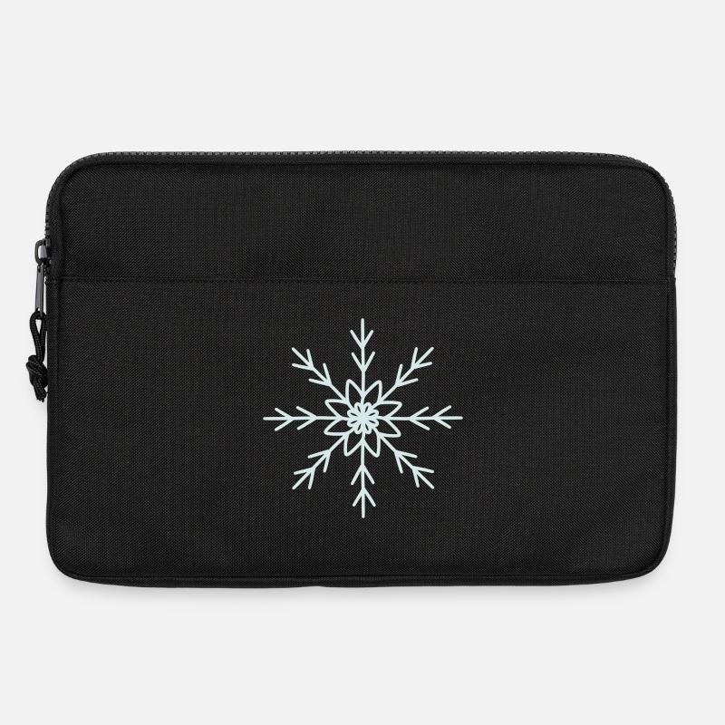 Elegant Snowflake Pattern Design - Laptop bag 13" - black