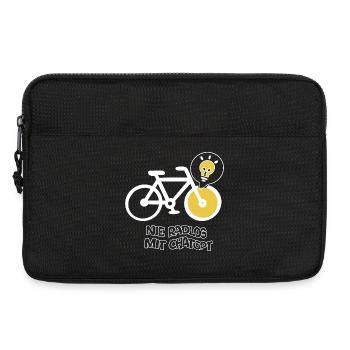 Cycling with creative light bulb design - Laptop bag 13" - black - Front