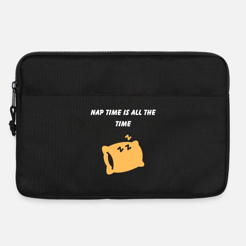 Kreatives Zitat über Nickerchen und Ruhe - Laptoptasche 13" - Schwarz