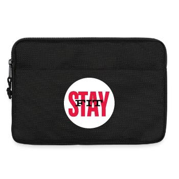 Stay Fit Motivational Design - Laptop bag 13" - black - Front