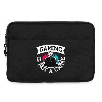 Conception de t-shirt « Le jeu n'est pas un crime » - Sacoche pour ordinateur portable 13 pouces - noir - Devant
