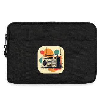 Retro Ghetto Blaster T Shirt - Laptoptasche 13" - Schwarz - Vorne