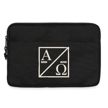 Signe chrétien Alpha Oméga de votre foi - Sacoche pour ordinateur portable 13 pouces - noir - Devant