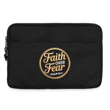 Faith Over Fear Psalm 56:3 Bible Verse Trust - Laptop bag 13" - black - Front