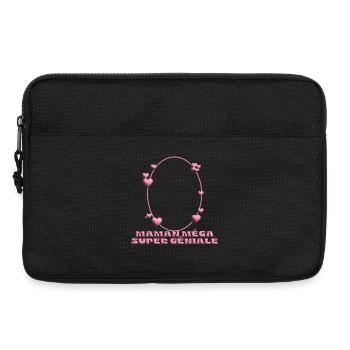 Maman Méga Super Géniale – Cadre Coeur - Sacoche pour ordinateur portable 13 pouces - noir - Devant