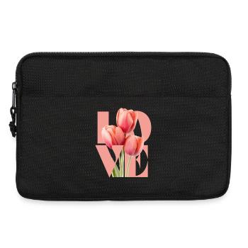 Elegant Tulip Floral Design for Apparel - Laptop bag 13" - black - Front