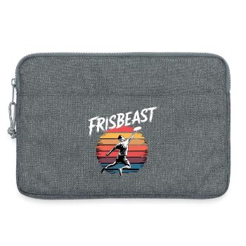 Frisbeast, un Ultimate Frisbee rétro pour les athlètes - Sacoche pour ordinateur portable 13 pouces - gris chiné - Devant