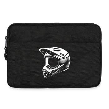 Motocross-Helm Illustration - Laptoptasche 13" - Schwarz - Vorne