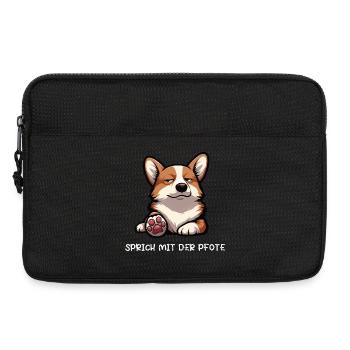 Talk to the Paw Corgi Corgi Welsh Corgi - Laptop bag 13" - black - Front
