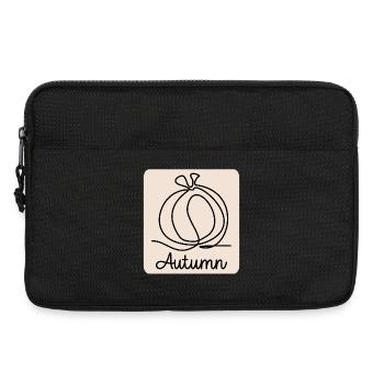 LINE ART KÜRBIS HERBST HALLOWEEN - Laptoptasche 13" - Schwarz - Vorne
