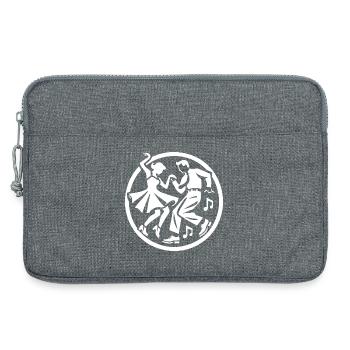 Conception de silhouette rock 'n' roll - Sacoche pour ordinateur portable 13 pouces - gris chiné - Devant