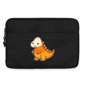 Playful dinosaur motif for children - Laptop bag 13" - black - Front