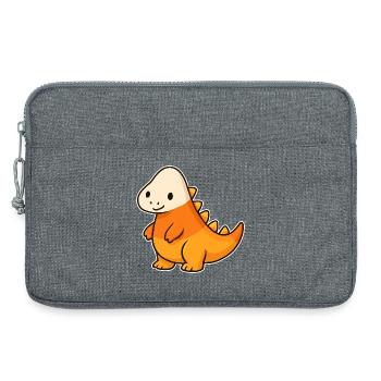Playful dinosaur motif for children - Laptop bag 13" - heather grey - Front