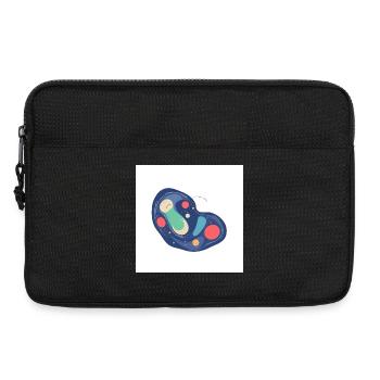 Abstract Cosmos Pattern in Blue - Laptop bag 13" - black - Front