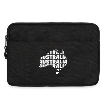Australia  - Australien - Landkarte - Umriss - Laptoptasche 13" - Schwarz - Vorne