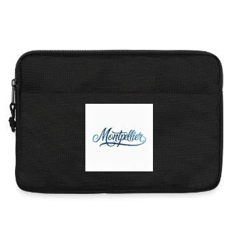 Montpellier Hand Lettering Design - Laptop bag 13" - black - Front