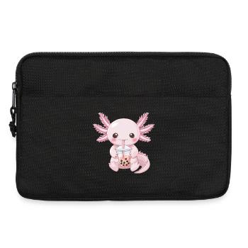 Kawaii Anime Axolotl Bubble Tea Boba Tea - Laptoptasche 13" - Schwarz - Vorne