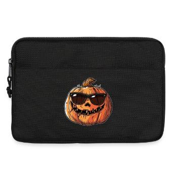Citrouille d'Halloween cool - Sacoche pour ordinateur portable 13 pouces - noir - Devant