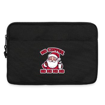 Pixel Vintage Retro Santa – No Coffee No Ho Ho Ho - Laptop bag 13" - black - Front