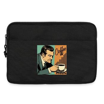 Kaffee retro / vintage Poster für Ihr Café - Laptoptasche 13" - Schwarz - Vorne