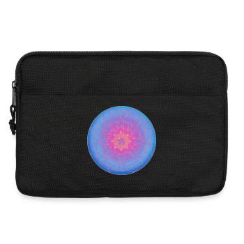 Mandala de rêve en bleu-violet - Sacoche pour ordinateur portable 13 pouces - noir - Devant