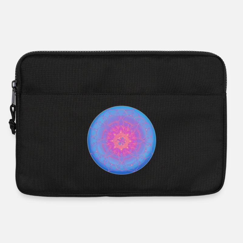 Träumerisches Mandala in blau-lila - Laptoptasche 13" - Schwarz