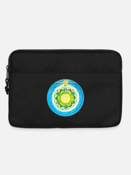 Living light-filled mandala - Laptop bag 13" - black