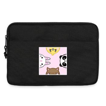 cute animals - Laptoptasche 13" - Schwarz - Vorne