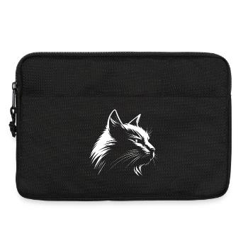 Katze weiß :-) - Laptoptasche 13" - Schwarz - Vorne