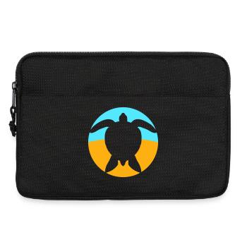Turtle Logo Beach Water Sea Round Icon - Laptop bag 13" - black - Front