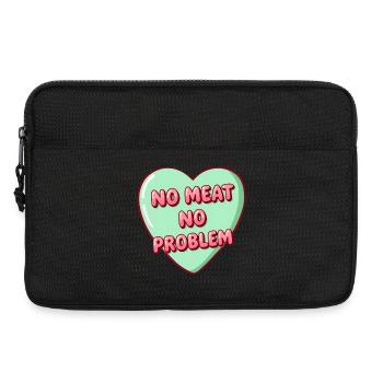 Mint Bubble Herz – No Meat No Problem - Laptoptasche 13" - Schwarz - Vorne