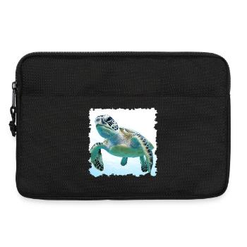 Underwater turtles close-up - Laptop bag 13" - black - Front