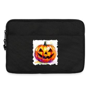 Colorful Pumpkin Jack-O-Lantern - Laptop bag 13" - black - Front