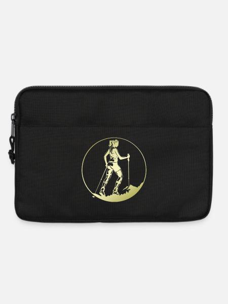 Nordic Walking Silhouette - Laptoptasche 13" - Schwarz