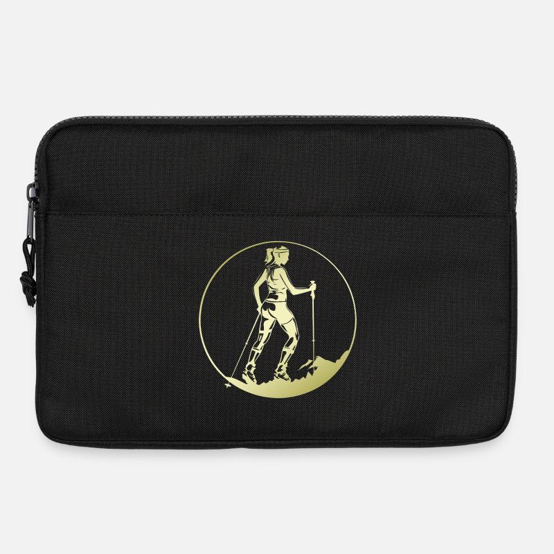 Nordic Walking Silhouette - Laptoptasche 13" - Schwarz