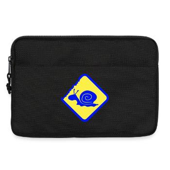 Snail Warning Caution Danger Sign - Laptop bag 13" - black - Front