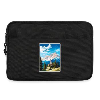 Zugspitze Deutschland Alpine Chapel in Snowy Peaks - Laptoptasche 13" - Schwarz - Vorne