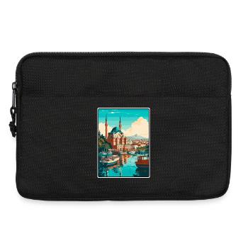 Istanbul Türkei Hafen Mosaik Reise Poster - Laptoptasche 13" - Schwarz - Vorne